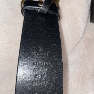 GUCCI Leather Belt Double G-Buckle 3.8 CM